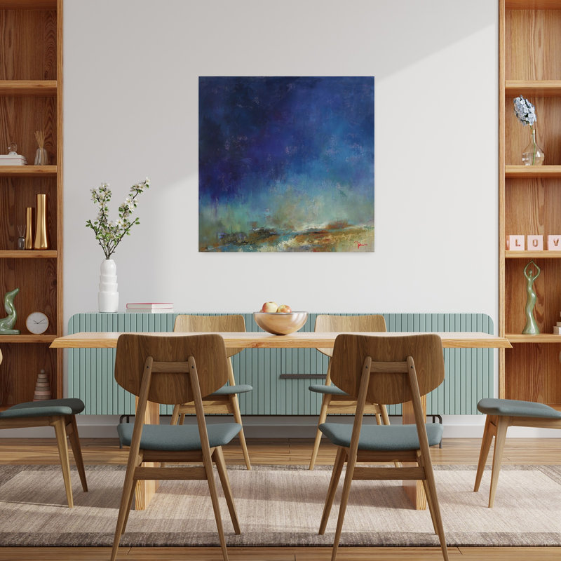 Art contemporain Hawley, paysage abstrait, H 36 po x l 36 po