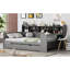 Lit de jour gris multifonctionnel avec rangement et bureau pour la chambre à coucher-450668663