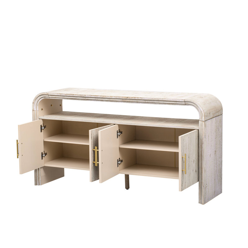 Buffet avec support Ustyle, Bois naturel