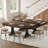 71-Inch Rectangular Dining Table with Two Drawers, Wooden Kitchen Table w/Large Tabletop & Sturdy Frame, Large Dining Table for 6-8 with Double Pedestal, for Dining Room, Office-367522707