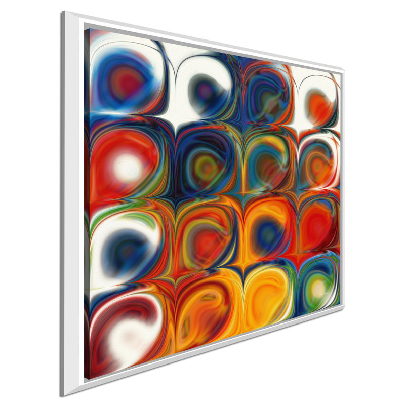 « cercles et carrés 43 », impression, H 28 po x l 28 po x P 1,5 po, Toile tendue