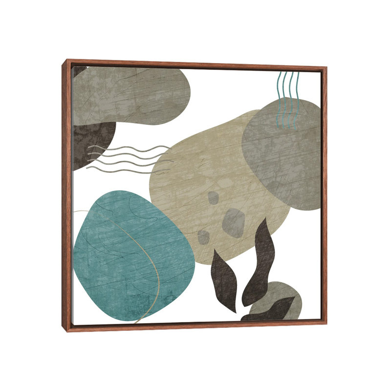 Rock II by Kimberly Allen - Print on Canvas, 45.72 cm H x 45.72 cm W, Brown Framed Canvas