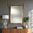 Melia Metal Framed Antique Gold Finish Rectangular Accent Wall Mirror, 41.74" H X 31.79" W X 0.74" D