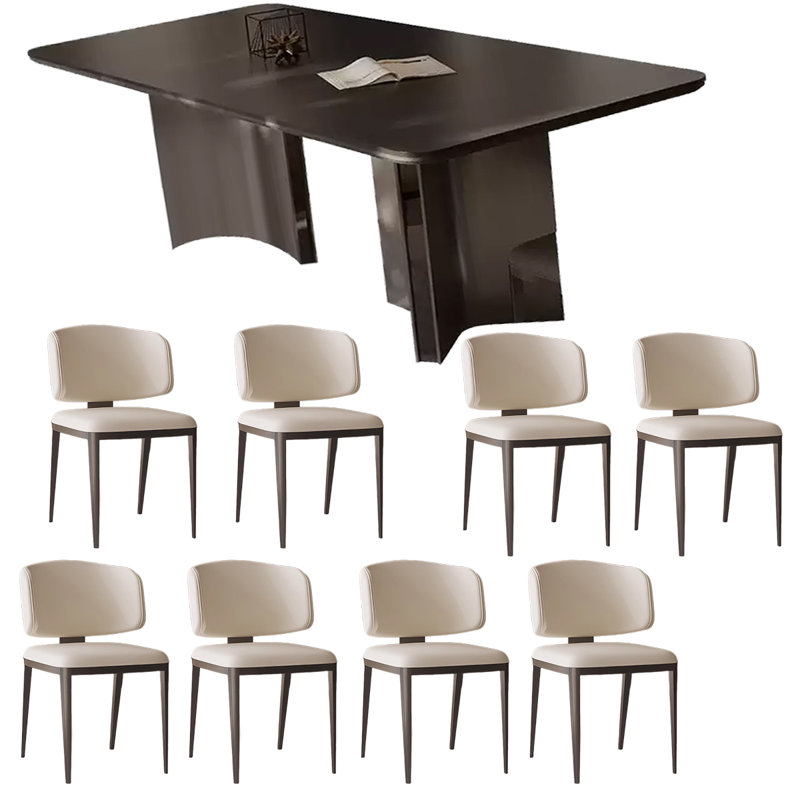 Table rectangulaire légère et moderne, H 29,53 po x L 86,62 po x l 39,37 po
