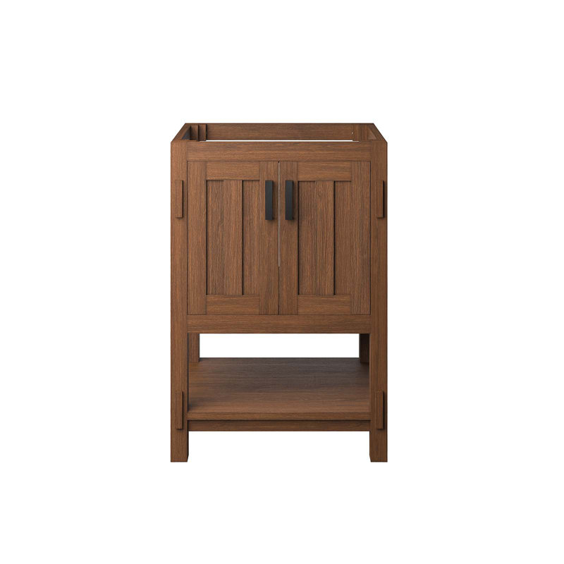 Ashlyn 24" Walnut Wood Bathroom Vanity Cabinet