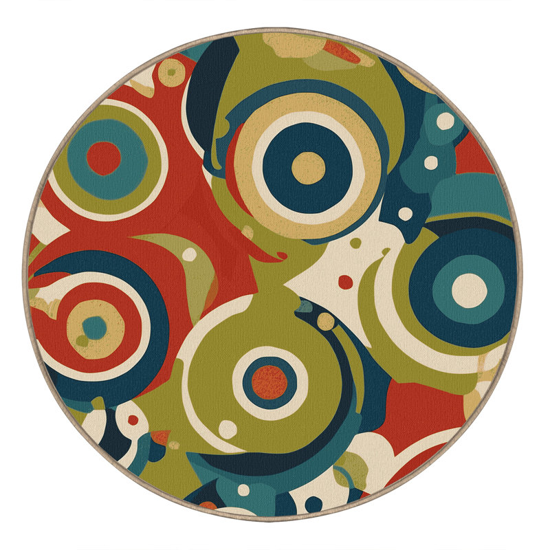 Retro Swing Rug, Round 6'