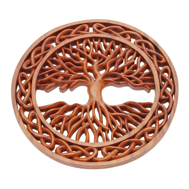 Décoration murale arbre celtique en bois