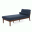 Chaise longue en tissu Sarom avec traversin-71521103