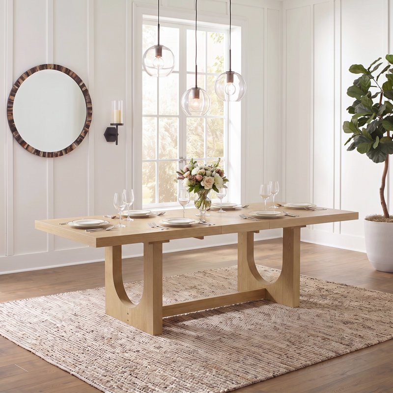 Table de salle à manger extensible 78-96 po Soild, Naturel