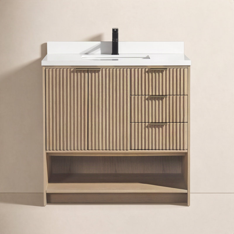Anelie 36" Freestanding Bathroom Vanity Oak