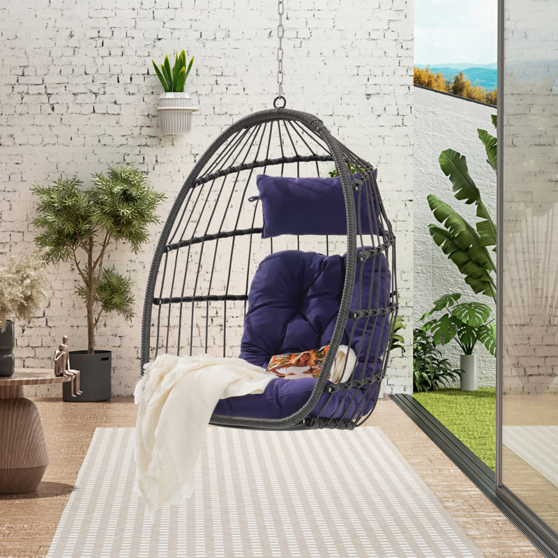 Balancelle d'extérieur, bleu foncé, avec matériaux imperméables et protecteurs de jardin, Bleu très foncé