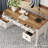2 - Piece Office Set, 56" Executive Desk & Cabinet With Glass Door-455467950