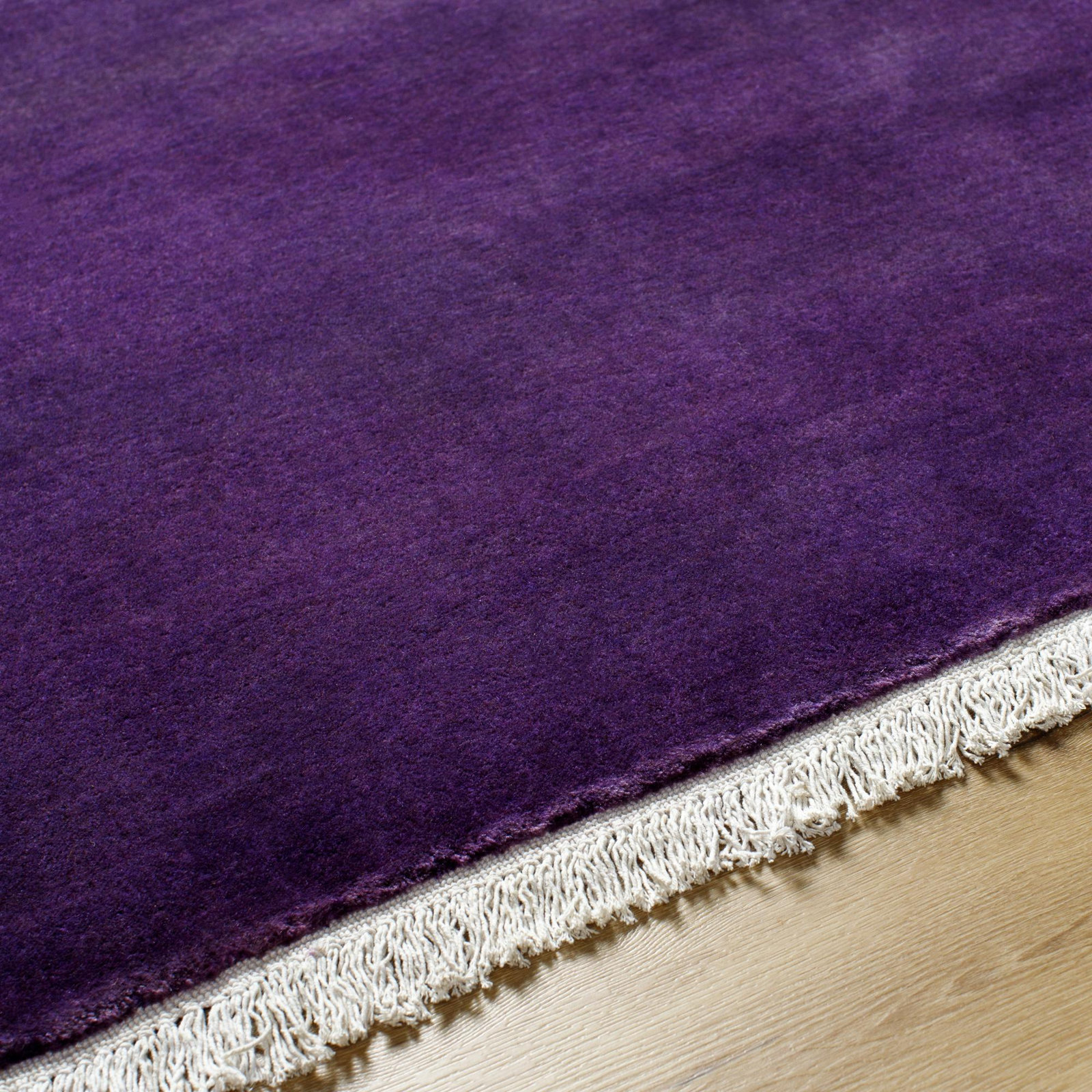 Clio Handmade Wool Purple Rug, Rectangle 12' x 15'