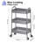 Metal Cart, 3 Tier Rolling Cart With Lockable Wheels,Utility Cart with Wheels,Bathroom Cart,Salon Trolley Cart,Kitchen Storage Cart-49604650