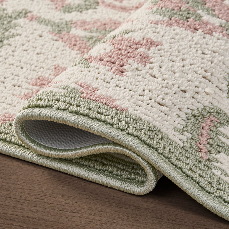 Laura Ashley Marwood All Loop Tufted  Rugs, Ivory Multi