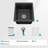 Quartz Kitchen Sink - 14.82" X 17.55" X 8.38" Black Granite Composite Undermount Single Bowl Kitchen Sink-122728756
