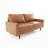 Dover 58" Vintage Distressed Faux Leather Loveseat, Mid-Century Modern Couch for Small Spaces-1618578079