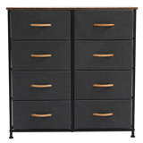 Hauser 4-Tier Wide Dresser Storage Unit With 8 Pull Fabric Drawers