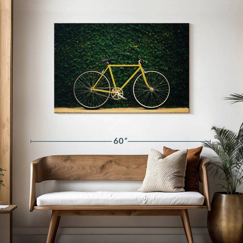 Mehar Yellow Garden Bicycle, 30" H x 45" W