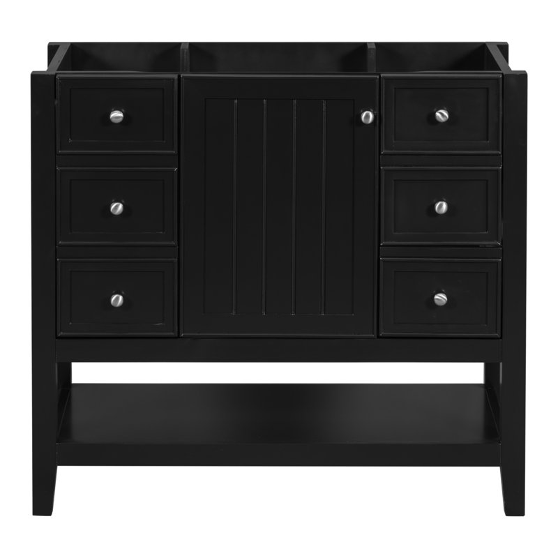 35.5'' Single Bathroom Vanity Base Only, Black