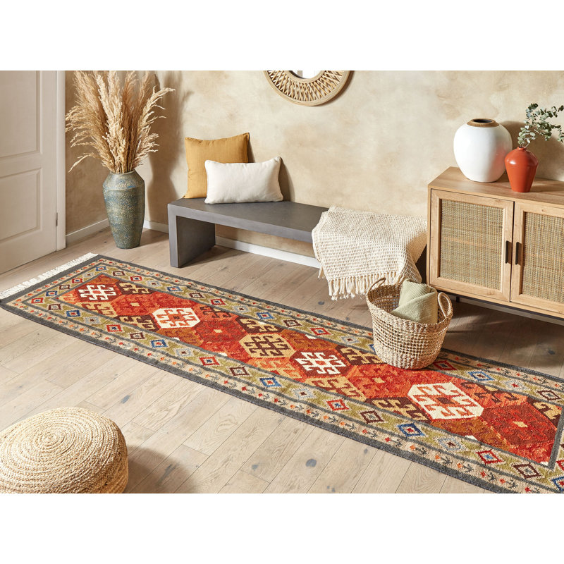 Blocher Southwestern Wool Hand Woven Area Rug, Runner 80 x 300cm