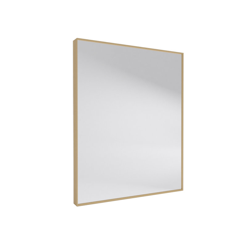 Miroir de salle de bain mural l 24 po x H 30 po Vela, 30 po x 24 po, Or brossé