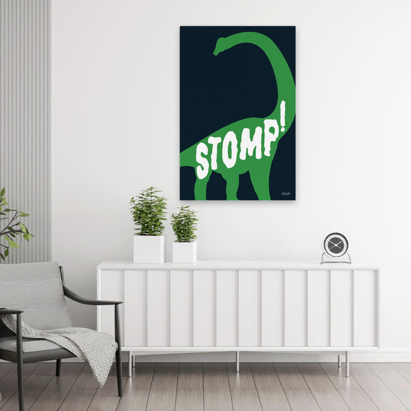 Stomp! - Art contemporain Sauropod vert, H 36 po x l 24 po