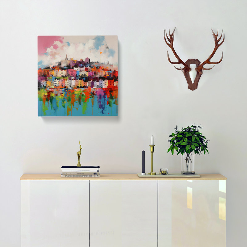 Modern Wall Art - Wrapped Canvas - Framed Print, 50cm H x 50cm W