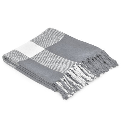 Plaid Cotton Throw Blanket