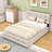 Queen Size Upholstered Platform Bed with Tufted Headboard, Twin XL Trundle and Dual Drawers-1009681696