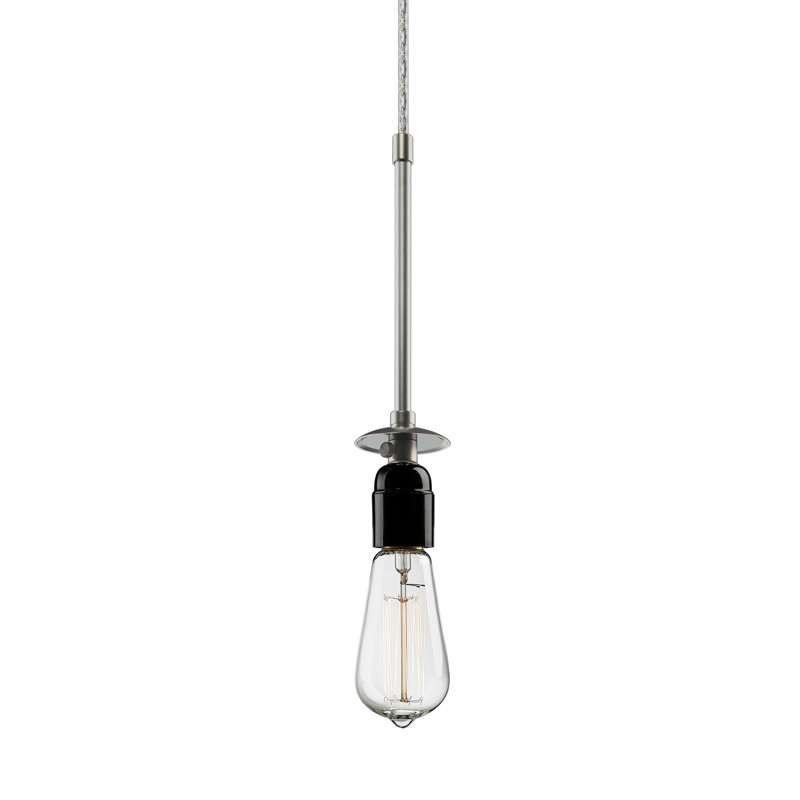 Gypsy Red Aluminum 1-Light Pendant with Matte Chrome Finish
