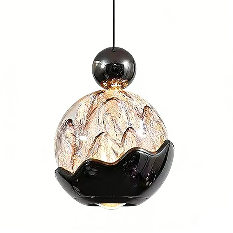 1 - Light Black LED Sphere Pendant