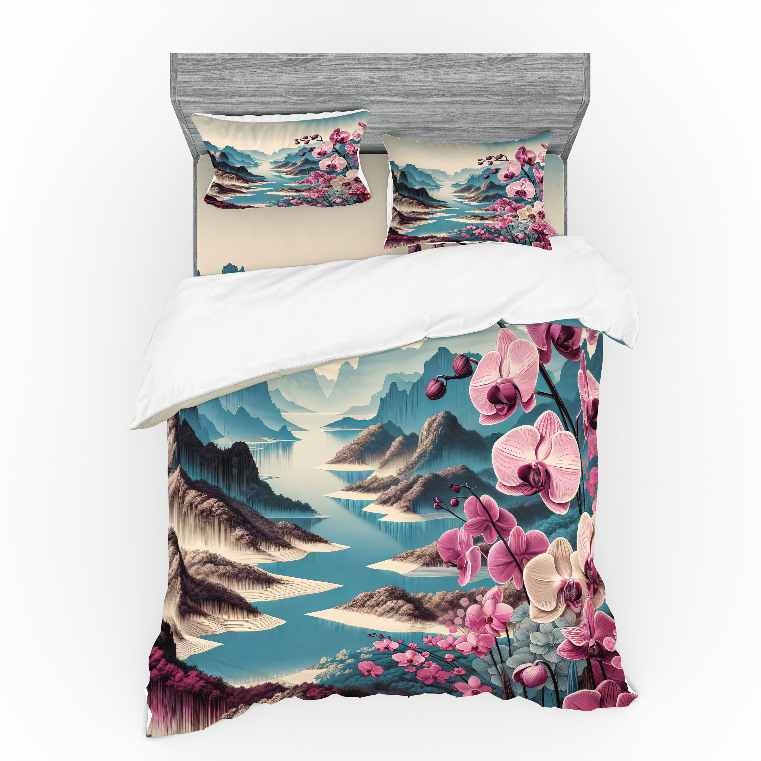 OURS LIPPU Square Bedding Set (Lagoon Blue) main image 1