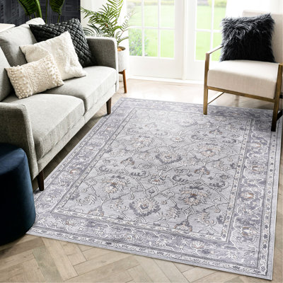 Tapis 6 x 9, / gris / couleurs, sans perte de teinture, teinture, convient au bureau personnel, à la salle à manger, au métier à tisser et au style de la chambre à coucher,