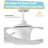 Cyclon 36 in. 3 Blade Matte White Small Ceiling Fan with Remote Control, Dimmable LED Light Kit, and Reversible Motor-494431312-494431313