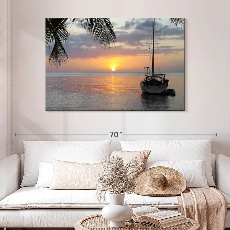 Gillard Caribbean Palm Gillard Sunset, 32" H x 48" W