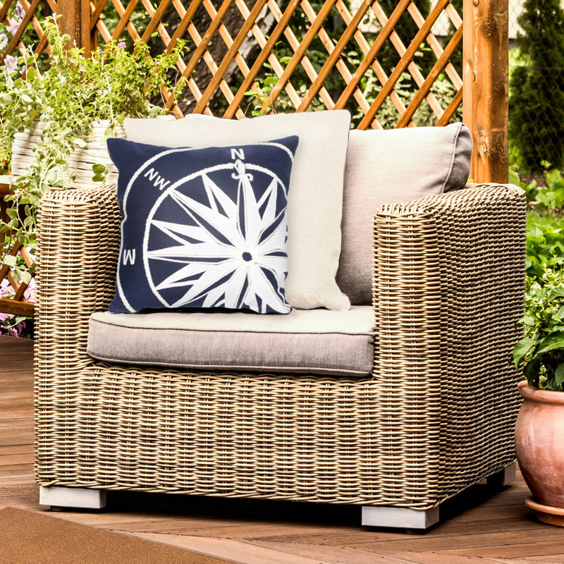 Vision II Compass Throw Pillow