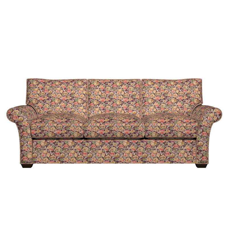 Tissu floral, Brun / Vert