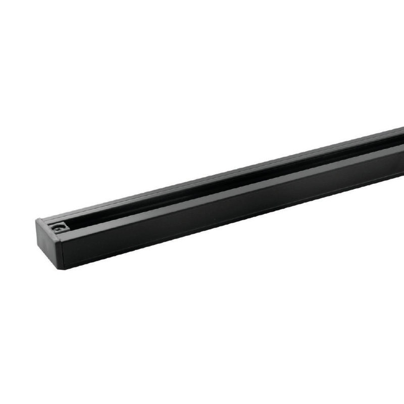 1 support de rail et quincaillerie de fixation, Noir, H 0,63 po x l 24 po x P 1,38 po
