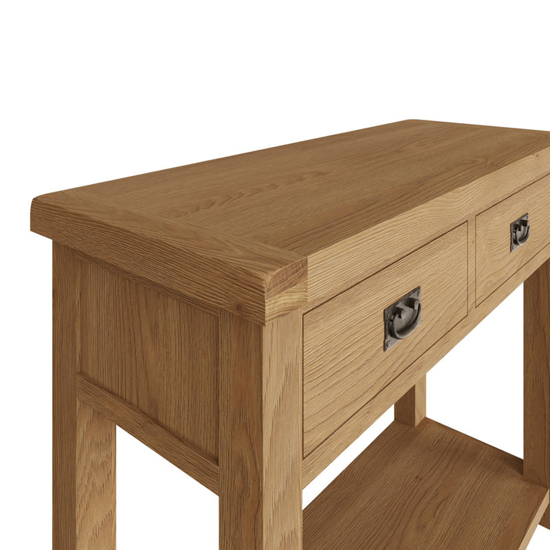 105cm Solid Wood Top Console Table