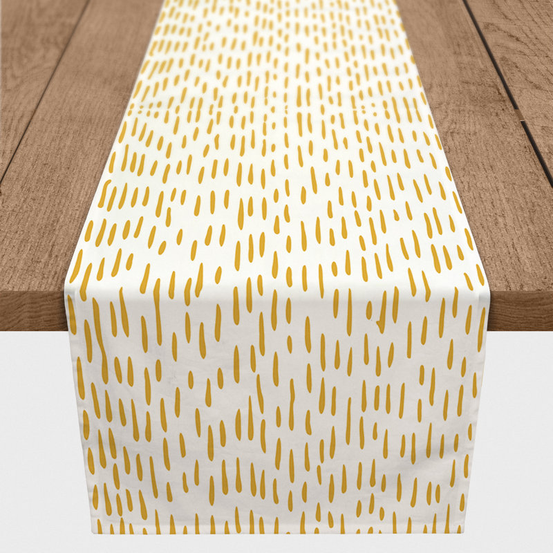 Chemin de table Spoten, 90 po x 16 po, Jaune