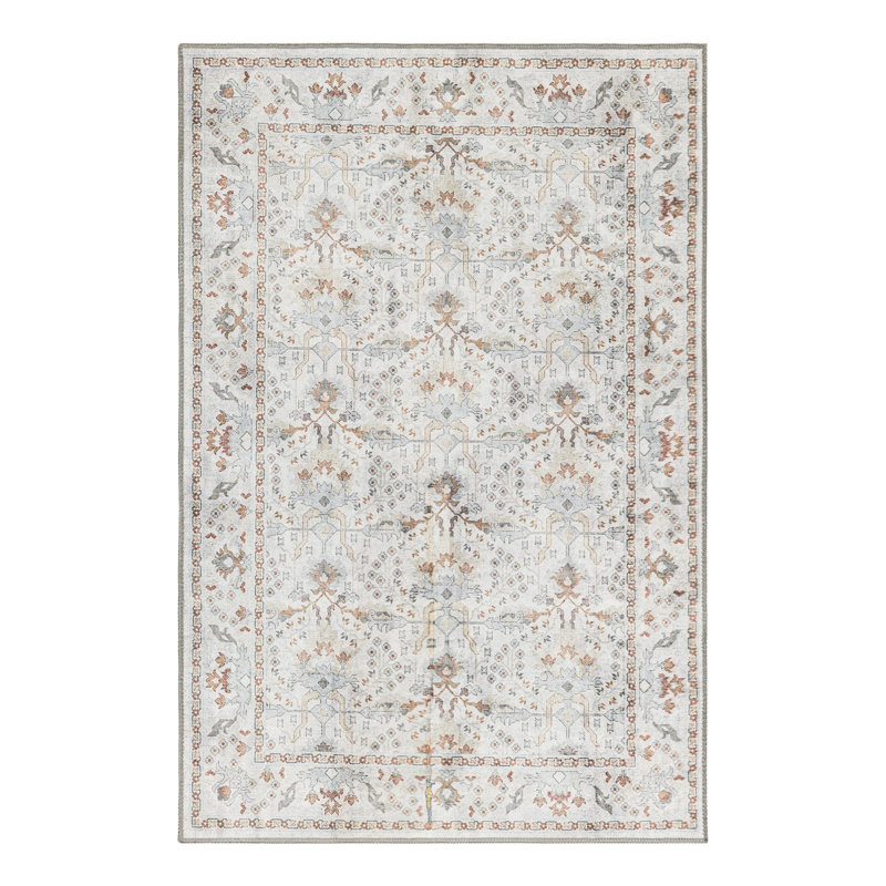 Lurene Performance Chenille Floral Indoor Rug, Rectangle 4'1" x 6'1"