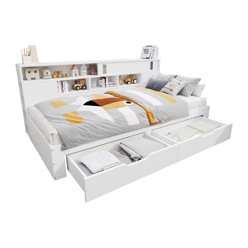 Lit de jour multifonctionnel avec tiroirs sous le lit et fabrication robuste Larkspur