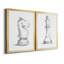 Chess Room Study I - Ensemble de 2 reproductions d'art sur toile-947961070-947961069
