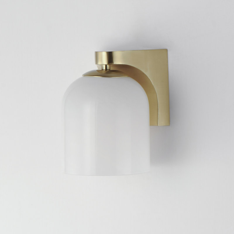 Dimmable Bath Sconce, Natural Aged Brass