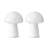 Mushroom 12.75 in. Vintage Inspired Modern LED Bedside Table Lamp with Frosted Glass Shade - Bundle Set of 2