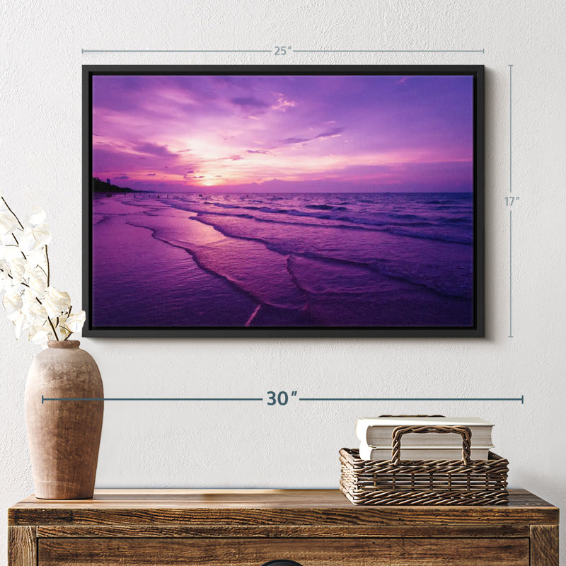 Impression sur toile mauve, H 17 po x l 25 po