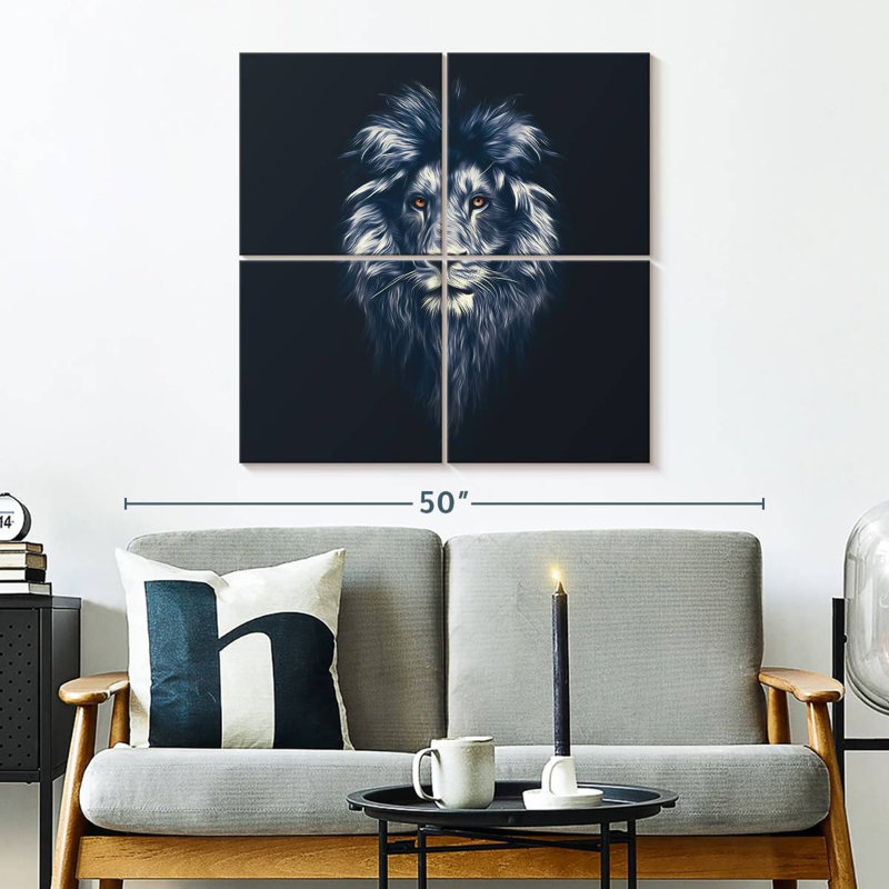 Tête de lion ensorcelant Brampt, 32" H x 32" W