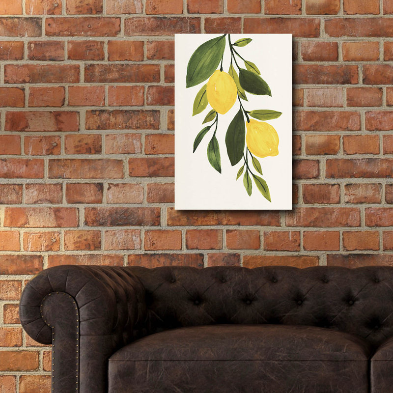  «Lemon Branch 2» par Annie Warren, art mural en verre acrylique, 16 po x 24 po, H 24 po x l 16 po