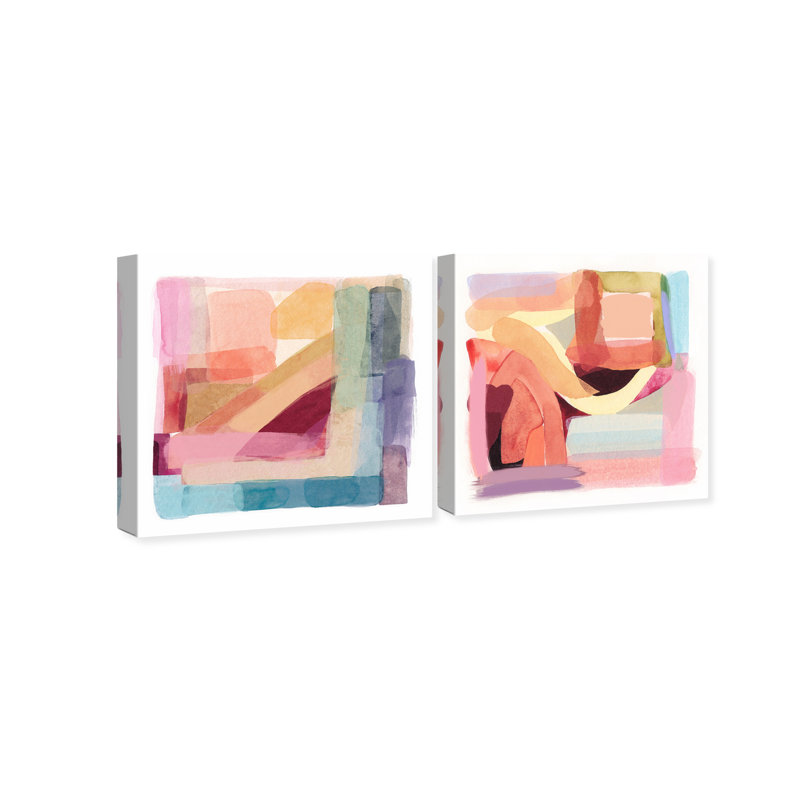 «Abstract Tone», ensemble de 2 impressions, Toile tendue, H 24 po x l 24 po